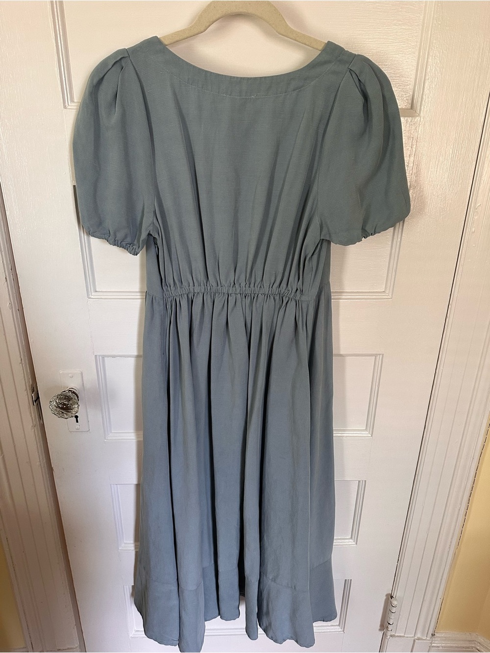 Hatch “Tisha” Light Blue Puff Sleeve Maternity Midi Dress in Size 1 (S) - Picture 7 of 7